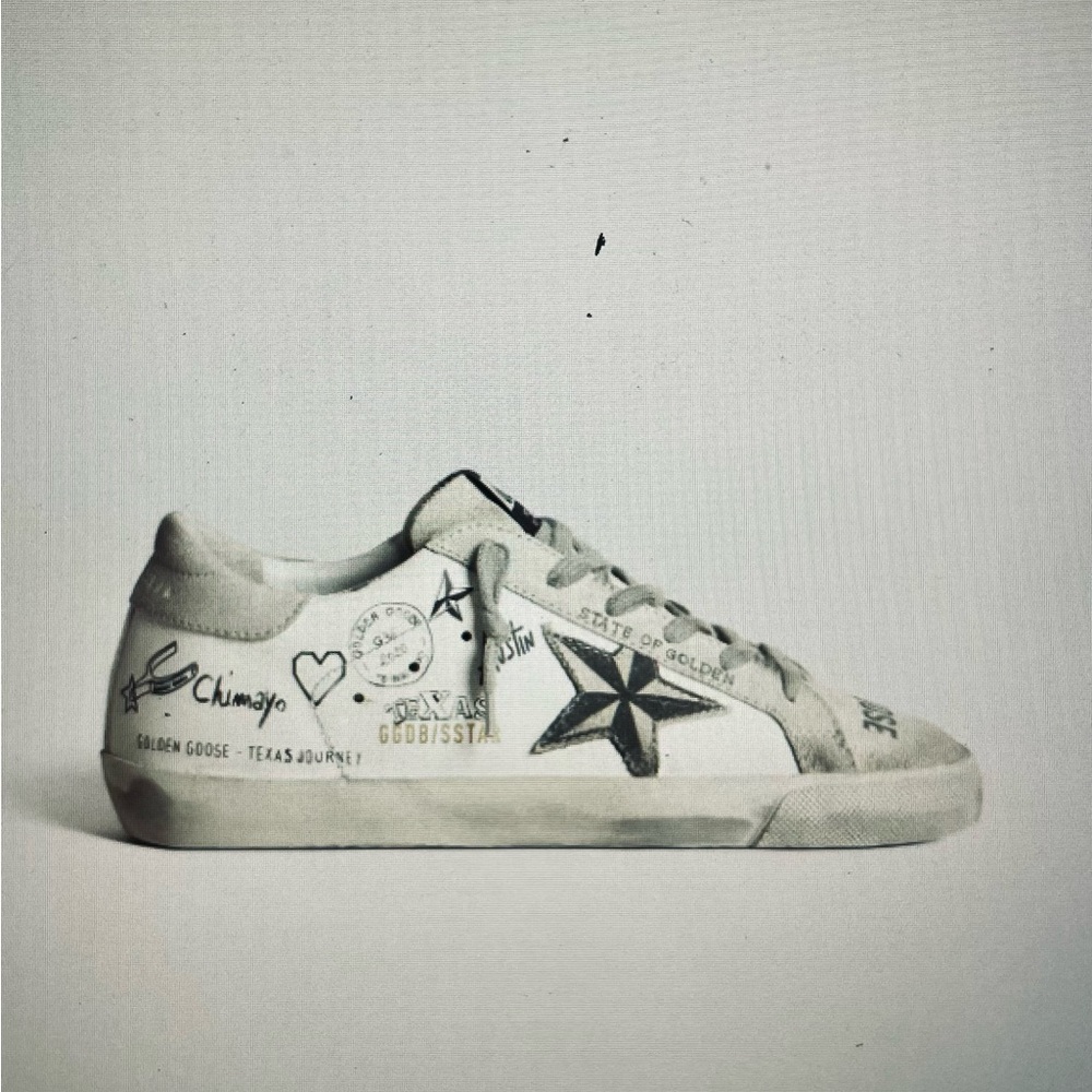 Replica Super-Star sneakers with Texas graffiti